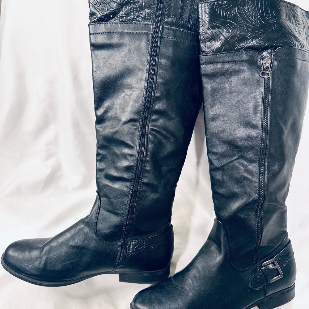 3/$33 ♦️♦️♦️ Easy Street Black Riding Boots - Picture 2 of 6